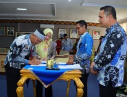 Pj. Bupati Lampung Utara Pimpin Rapat Penyerahan Rekomendasi LHP Kinerja BPK dan LHP Inspektorat Provinsi Lampung T/A 2024