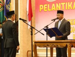 Bupati Lampung Utara Hadiri Pelantikan Dr.Marindo Kurniawan sebagai Sekretaris Daerah Provinsi Lampung