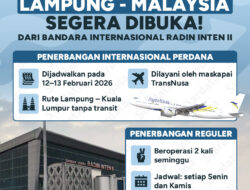 Penerbangan Perdana Rute Lampung–Kuala Lumpur