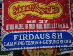 Firdaus,S.H., Putra Daerah Gunung Sugih Lampung Tengah Beri Ucapan Selamat Ulang Tahun kepada Letkol Teddy Indra Wijaya, M.Si. Sekretaris Kabinet Republik Indonesia