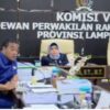 Komisi V DPRD Provinsi Lampung Gelar Rapat Kerja Pertajam Pengawasan dan Penyerapan Aspirasi Masyarakat